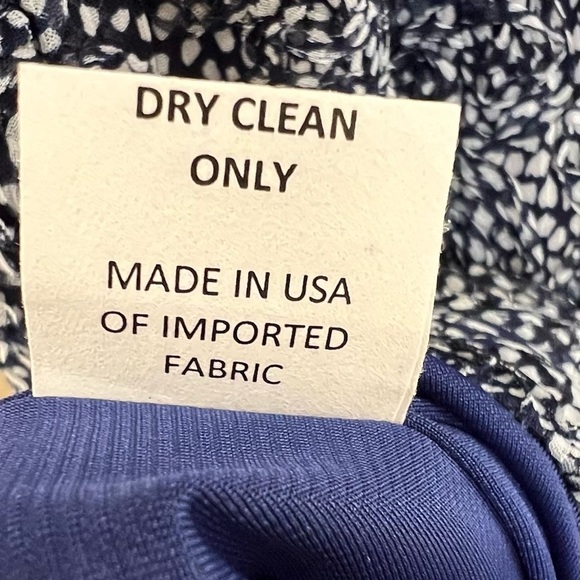 Sara Campbell Navy Blue & White Textured Dress - Picture 6 of 6